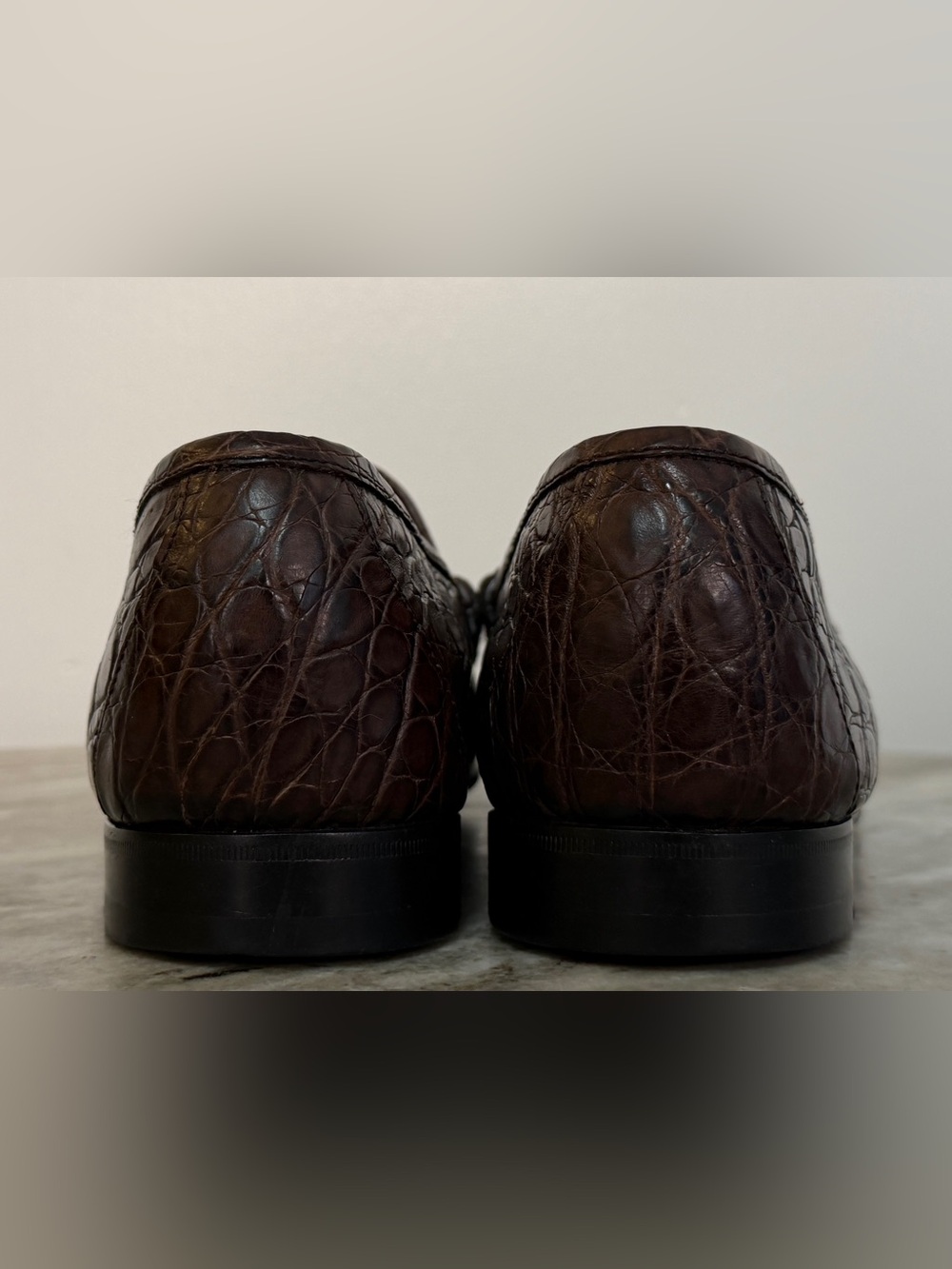 GUCCI CROCODILE LOAFERS BROWN HORSEBIT 1953 11.5/12US $4000 ALLIGATOR - Picture 6 of 11